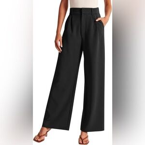 Ardene size Large, sleek black straight leg trousers, business casual